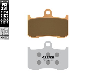 Galfer KOČIONE PLOČICE KH347 SINTERIRANI METAL (ZLATNE) SPORT, PREDNJE