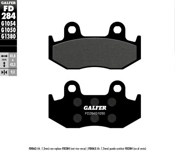 Galfer KOČIONE PLOČICE KH323 POLUMETALNE (DEBLJINA 9,2 MM) ZA SKUTER