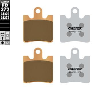 Galfer KOČIONE PLOČICE KH423/4 SINTERIRANI METAL (ZLATNE) SPORT