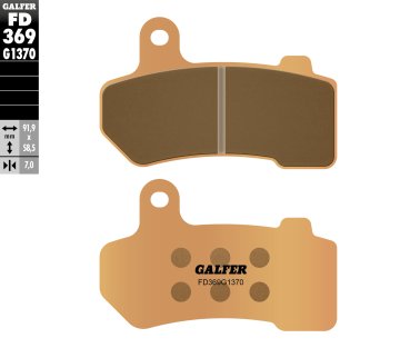 Galfer KOČIONE PLOČICE KH409 SINTERIRANI METAL (ZLATNE) ULIČNE HARLEY DAVIDSON