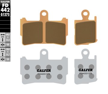 Galfer KOČIONE PLOČICE KH499/4 SINTERIRANI METAL (ZLATNE) SPORT