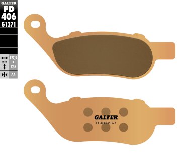 Galfer Klocki hamulcowe KH458 spiek metaliczny złote Street Harley Davidson