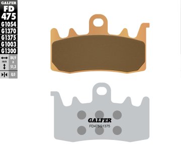 Galfer KOČIONE PLOČICE KH630 SINTERIRANI METAL (ZLATNE) SPORT