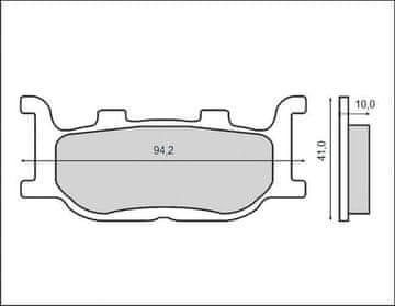 Brenta KOČIONE PLOČICE KH199 (ORGANSKE) PREDNJE YAMAHA YP 250/400 MAJESTY, FZ6, XJ6, XVS 1100, MT03, XV125/250