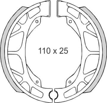 Brenta KOČIONE PAPUČE DAELIM / HONDA / KYMCO / PEUGEOT / SYM (110x25mm) (FT 01200)