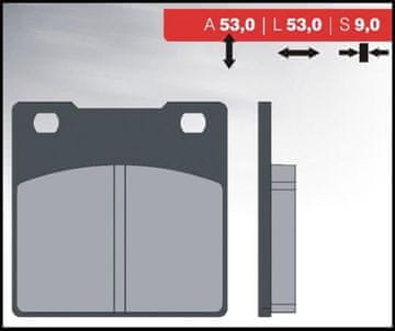 Brenta KOČIONE PLOČICE KH161 (ORGANSKE) KAWASAKI ZXR/ZZR/ZRX/ZX STRAŽNJE
