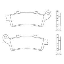 Brenta KOČIONE PLOČICE KH281 / KH261 SINTERIRANI METAL (ZLATNE) (DEBLJINA 9,5 MM) (FT 4023)