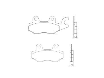 Brenta Klocki hamulcowe KH165 / KH215 spiek metaliczny (złote) (FT 4064)