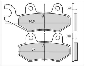 Brenta KOČIONE PLOČICE KH228 SINTERIRANI METAL (ZLATNE) (FT 4070)