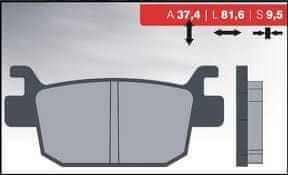 Brenta KOČIONE PLOČICE KH415 SINTERIRANI METAL (ZLATNE) (FT 4082)