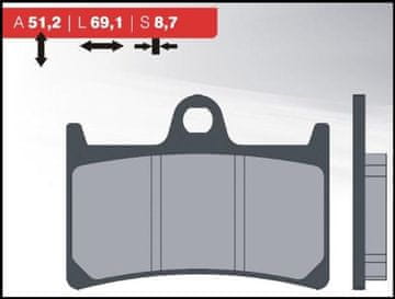 Brenta KOČIONE PLOČICE KH252 / KH380 SINTERIRANI METAL (ZLATNE) (FT 4094)