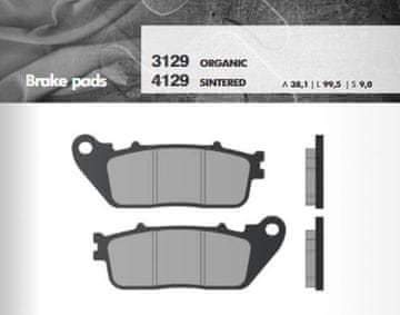 Brenta KOČIONE PLOČICE KH488 SINTERIRANI METAL (ZLATNE) (FT 4129)