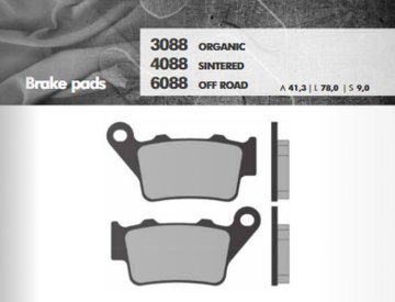 Brenta KOČIONE PLOČICE KH208 / KH213 SINTERIRANI METAL (ZLATNE) OFF ROAD STRAŽNJA BREMBO ČELJUST (FT 6088)