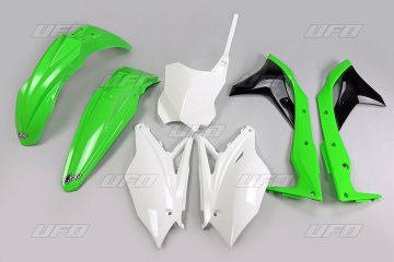 UFO PLASTIČNI SET KAWASAKI KXF 250 '17 OEM BOJA (ZELENA/BIJELA/CRNA) (KA224E999)