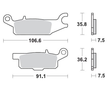 Moto Master KOČIONE PLOČICE KH443 SINTER METAL OEM: 11 (SINTERPRO RACING) YAMAHA: YFM 700 GRIZZLY PREDNJE-LIJEVE