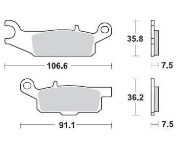 Moto Master KOČIONE PLOČICE KH444 SINTER METAL OEM: 11 (SINTERPRO RACING) YAMAHA: YFM 700 GRIZZLY PREDNJE-DESNE