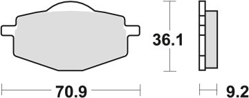 TRW ZF KOČIONE PLOČICE KH101 ORGANSKI YAMAHA TDR 50 88-02, DT 80 85-97, DT 125 82-06, TDR 125 93-02, XT 350 85-95, XT 500 76-81, XT 600 87-03, XTZ 660 91-95, PREDNJE/STRAŽNJE