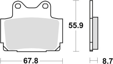 TRW ZF KOČIONE PLOČICE KH104 ORGANSKI YAMAHA TZR 125 88-92, FZS 600 98-03, SRX 600 86-95, XJ 600 / DIVERSION 92-03, PREDNJE / STRAŽNJE