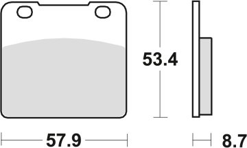 TRW ZF KOČIONE PLOČICE KH103 ORGANSKI SUZUKI VS 1400 87-03, GSXF 1100 88-92, VS 800 92-03, VS 600 94-97, YAMAHA SRX 250 85-87, PREDNJE/STRAŽNJE