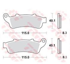 TRW ZF KOČIONE PLOČICE KH261 KH281 ORGANSKI HONDA NT 650 V 02-05, VFR 800 98-05, XL 1000 V 99-03 STX 1300 02-08, GL 1800 01-16, VTX 1800 01-08 KAWASAKI NINJA/VULCAN 650 17-, PREDNJE