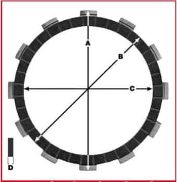 TRW ZF LAMELE KVAČILA YAMAHA XT 1200 Z TENERE 10-, FJR 1300 01-15, XVS 1300 07-16, XVZ 1300 86-01, (EBS2362)