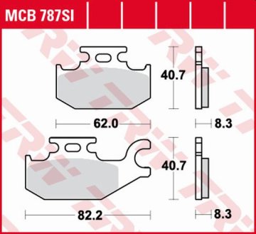 TRW ZF KOČIONE PLOČICE KH413 SINTER OFFROAD SUZUKI LTA / LTF 400 08-, LTA 450 06-12, LTA 500 09-, LTA 700 05-07, LTA 750 08-, PREDNJE