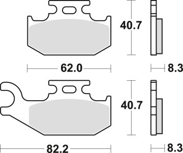 TRW ZF KOČIONE PLOČICE KH414 SINTER OFFROAD SUZUKI LTA 400 08-, LTA 450 06-12, LTA 500 09-, LTA 750 08-,
