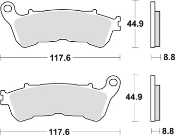 TRW ZF KOČIONE PLOČICE KH388 SINTER STREET HONDA CBF 500 04-08, CBF 600 04-15, NT 700 V 06-13, XL 700 V 08-13, XL 1000 V 04-13, SUZUKI BURGMAN 125 07-13, PREDNJE