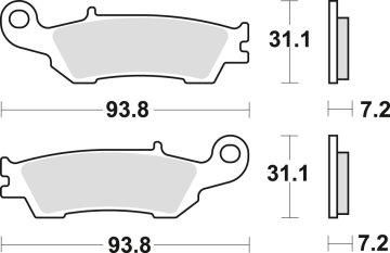TRW ZF KOČIONE PLOČICE KH450 SINTER OFFROAD YAMAHA YZ 125 08-, WR 250 15-, YZ 250 07-, WR 450 16-, YZ 450 08-, PREDNJE