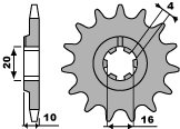 PB Prednji lančanik 2066 13 Husqvarna Wre 125 Steel Durable