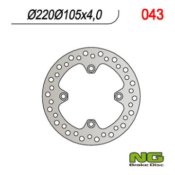 NG Stražnji kočioni disk 220x105x4 mm Honda/Suzuki 1991-2017
