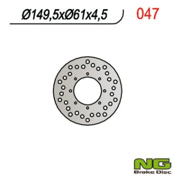 NG Stražnji kočioni disk Polaris Sportsman 400/500 '01-03, 149x61x4.5mm
