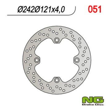 NG Prednji kočioni disk Suzuki DR 600 1985-1989 242 mm 4 x 10,5 mm