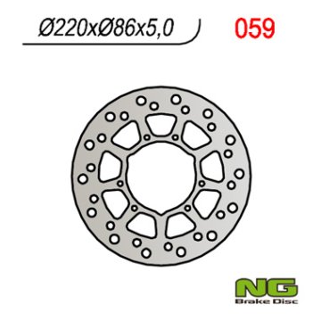 NG Stražnji kočioni disk Yamaha XT 600 E '95-'03 XTZ 660 '91-'94 220mm 4.5mm