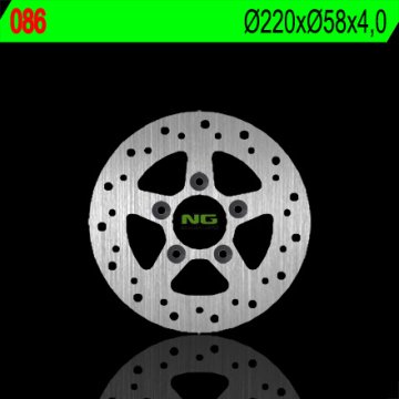 NG Prednji kočioni disk Kymco 50/125/150/250 220x58x4mm 5 rupa 10.5mm