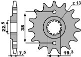 PB Prednji lančanik JTF1401 14 Suzuki Ltr 450 Ltz 400 Rmx 450 Čelik