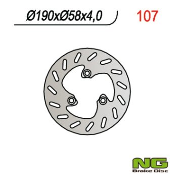 NG Kočioni disk za skuter prednji/stražnji 190x58x4 mm visokokvalitetni čelik