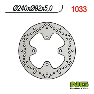 NG Stražnji kočioni disk Yamaha X-Max 125/250 05-09, 240x92x5 mm, 4x10,5 mm