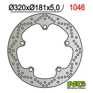 NG KOČIONI DISK PREDNJI BMW F 800/R850, 1100, 1150/K 1200/1300/1600 (320X181X4.8) (5X14.0MM)