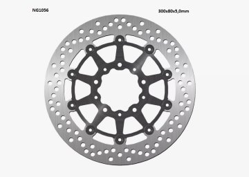 NG PREDNJI KOČIONI DISK KAWASAKI ER6 F/N, ZX 10R 04-15, ZX6R 05-18, KLE 650 VERSYS 07-22, Z 750 (300X80X5MM) (5X10,MM) PLUTAJUĆI