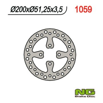 NG Stražnji kočioni disk Yamaha YFZ 450 '06-'19, Raptor YFM 700 '06-'14, 200 mm