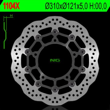 NG Suzuki prednji kočioni disk valoviti 310 mm GSXR1300 '08-18