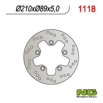 NG Stražnji kočioni disk Suzuki AN400 '05-'19, AN250 Burgman '07-'08 210mm 5x10.5mm