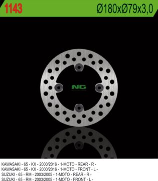 NG Kočioni disk prednji/stražnji Kawasaki KX65 '00-20 Suzuki RM65 '03-05 Cross