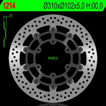 NG Prednji kočioni disk Suzuki GSXR 600/750/1000, GSX 750Z '08-'21, plutajući