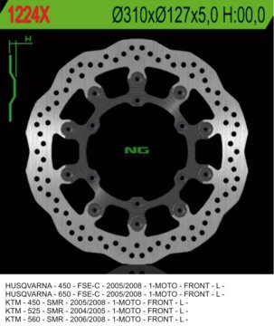NG KTM Husaberg Wave prednji kočioni disk 310 mm visokougljični čelik