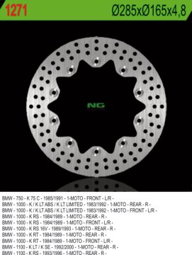 NG kočioni disk prednji/stražnji BMW K 75/100/1100, visokokvalitetni čelik.