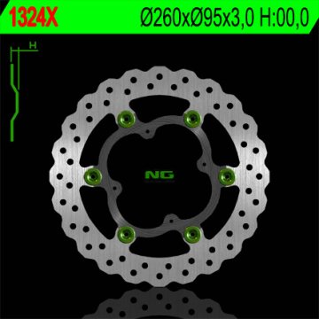 NG PREDNJI KOČIONI DISK KTM 250/350 FREERIDE '12-'15 (PLIVAJUĆI) (260X95X3) (4X6.5MM) (BEZ RUPE ZA SENZOR BRZINE) WAVE