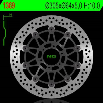 NG plutajući kočioni disk KTM 950/990 SMR SMT 2005-2014 čelik
