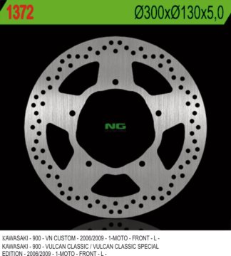 NG PREDNJI KOČIONI DISK KAWASAKI VN 900 CLASSIC/CUSTOM '06-'09 (300X130X5MM) 5 RUPA 10.5 PROMJERA